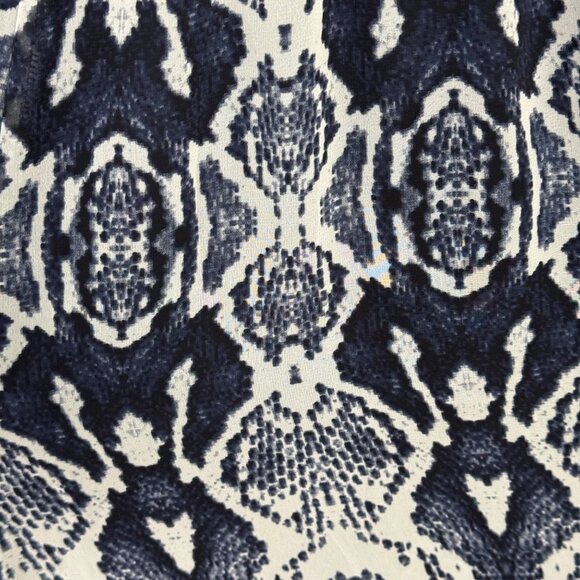 Show Me Your Mumu Halter Dress Maxi Blue Semi Sheer Reptile Sz M Party Festival - Picture 8 of 12